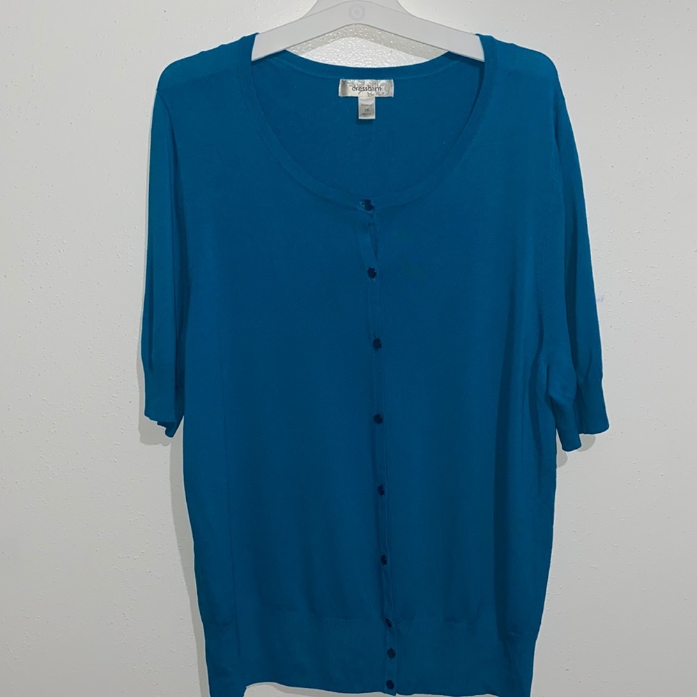 Dressbarn  Womens Short Sleeve Top Size 1X